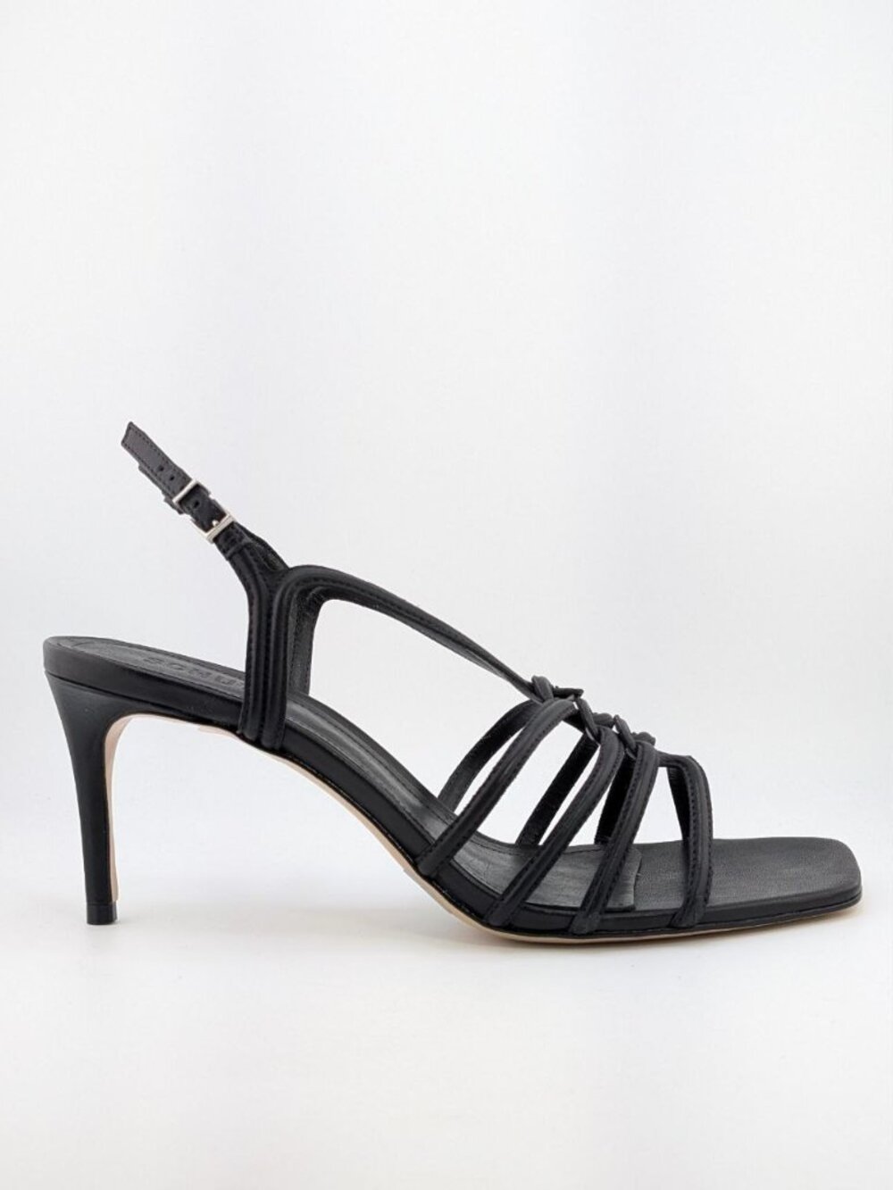 NIB Schutz Octavia Leather Heeled Sandal in Black, sizes 9 & 9.5 available